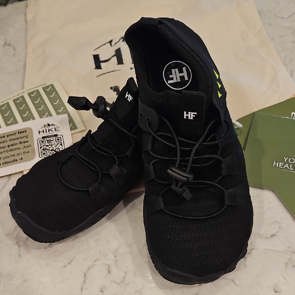 HIKE Footwear Caspian Adventure - Barefoot Shoes (Unisex) Black - Size 37 - NWT